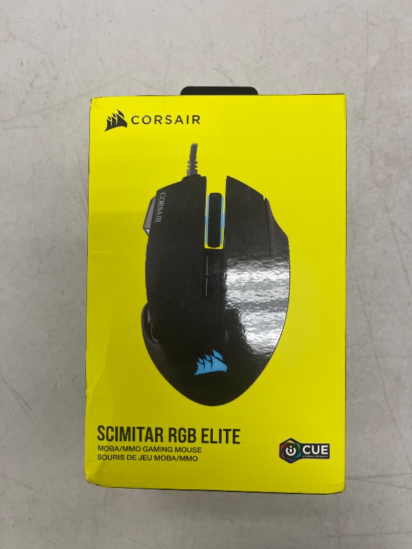 Photo 1 of Corsair SCIMITAR RGB ELITE Gaming Mouse For MOBA, MMO - 18,000 DPI - 17 Progammable Buttons - iCUE Compatible - Black