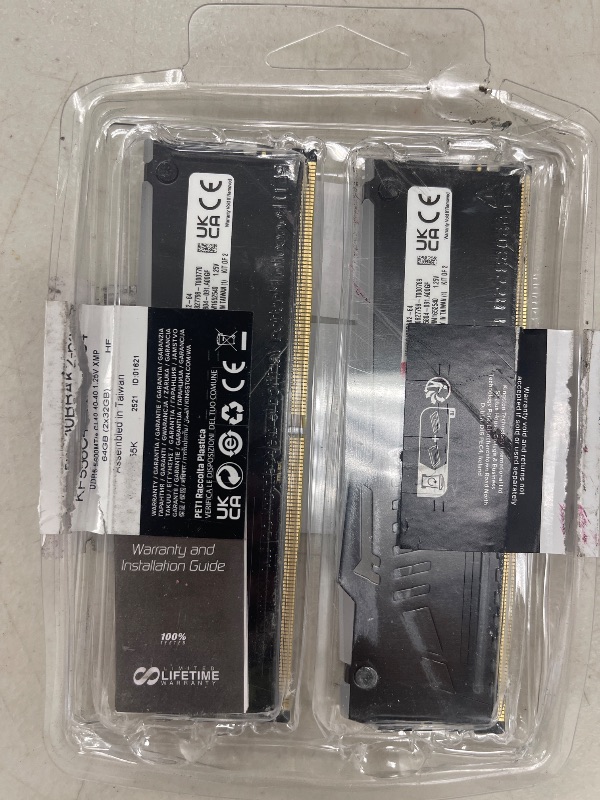 Photo 1 of Kingston Fury Beast 64GB (2x32GB) 3600MHz DDR5 CL18 Desktop Memory Kit of 2 KF436C18BBK2/64, Black
