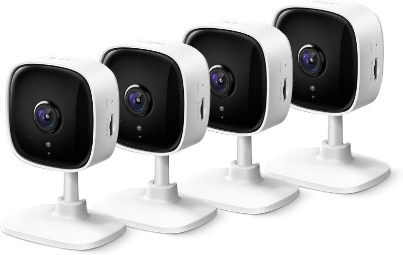 Photo 1 of TP-Link Tapo 2K Security Camera for Baby Monitor, Dog Camera w/Motion Detection, 2-Way Audio Siren, Night Vision, Cloud & SD Card Storage, Works w/Alexa & Google Home, 4-Pack (Tapo C110P4)
