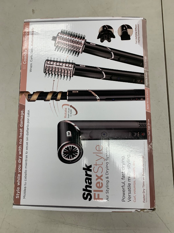 Photo 1 of Shark Hair Dryer | FlexStyle Hair Styling System | Portable & Powerful Blow Dryer Brush | Hair Curler & Volumizer | 6 Styling Tools Included | Best for All Hair Types | Black | HD440BK