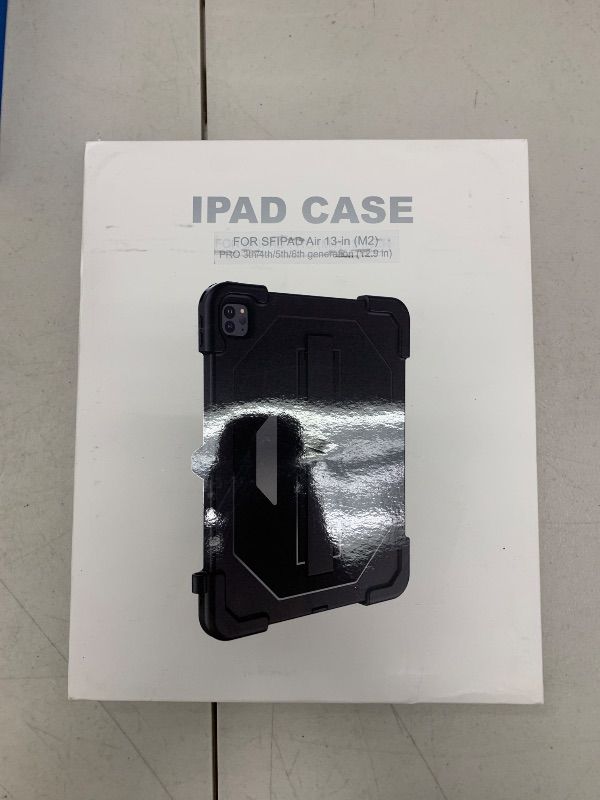 Photo 1 of Mangix for iPad Air 13 Inch (M2) 2024/12.9 inch (3rd/4th Gen),Shockproof Protective Case with Pencil Holder Screen Protector, Kickstand Stand Case with Adjustable Hand/Shoulder Strap