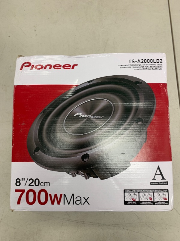 Photo 1 of Pioneer A-Series TS-A2000LD2 8” Subwoofer – 700W Max, Shallow-Mount Design, Deep Bass in Tight Spaces