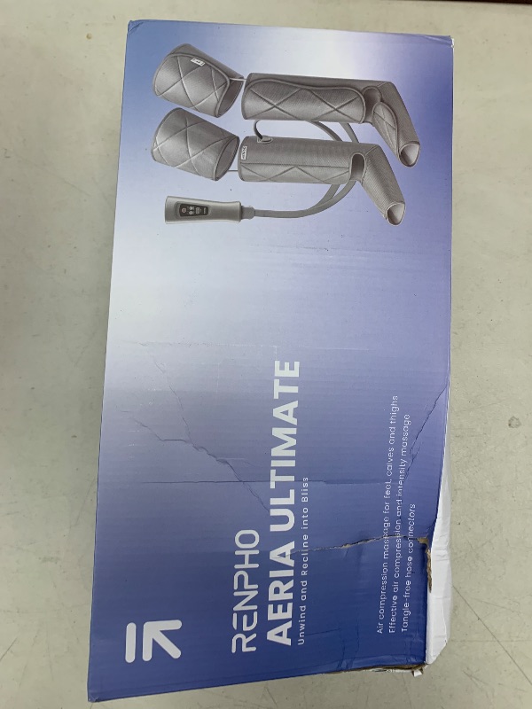 Photo 1 of RENPHO Compression Leg Massager, Air Compression Massager for Circulation Pain Relief, Effective for Father Mother Reduce Swelling-Blue