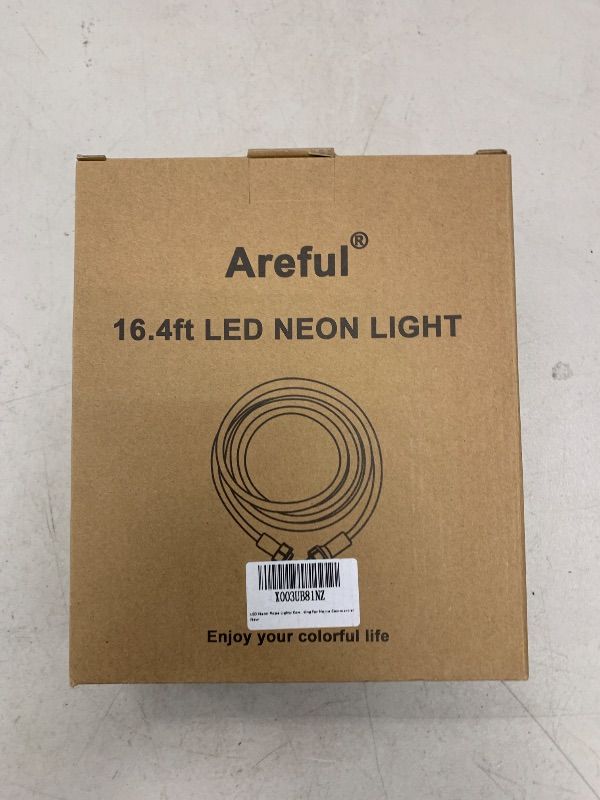 Photo 1 of LED Neon Rope Lights Connectable, 16.4ft/5m Flexible AC 110V LED Strip (Daylight White) Outdoor Waterproof, 120LEDs/M Super Bright, Neon String Lighting for Home Commercial
