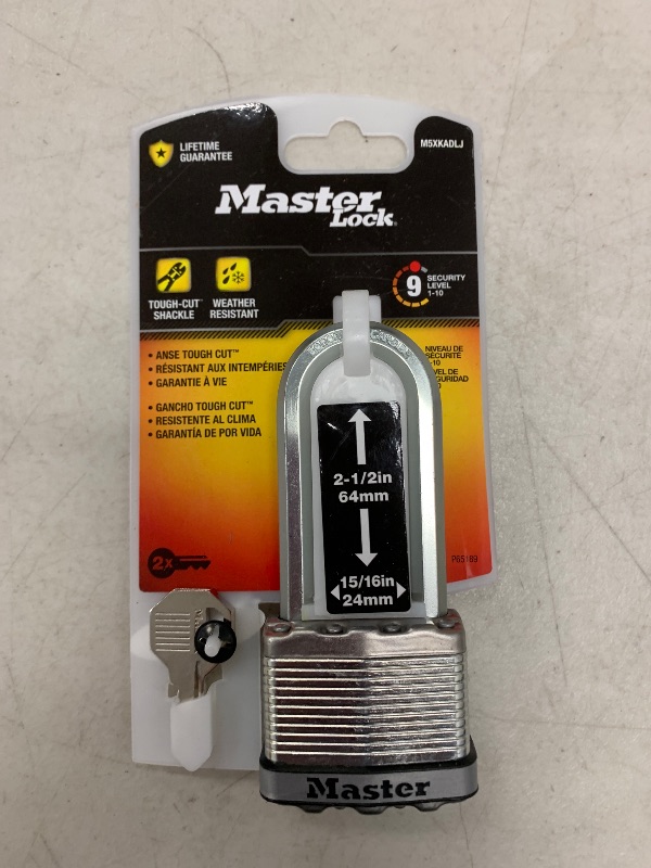 Photo 1 of Master Lock M5XDLJ Magnum Heavy Duty Padlock with Key, 1 Pack