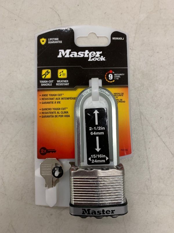 Photo 1 of Master Lock M5XDLJ Magnum Heavy Duty Padlock with Key, 1 Pack