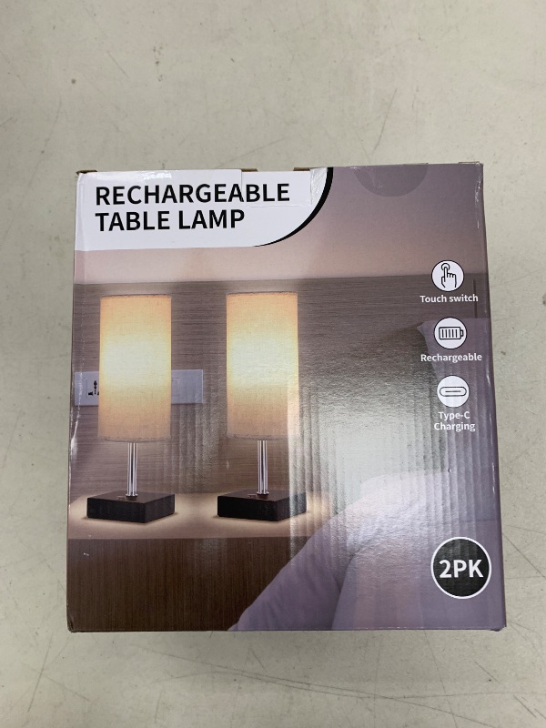 Photo 1 of PLMMY Cordless Table Lamp, Battery Operated Lamp Touch Dimmable,Rechargeable Lamp for NightStand, Battery Powered Wireless Table Lamp for Decor, Living Room, Dorm-2Pack