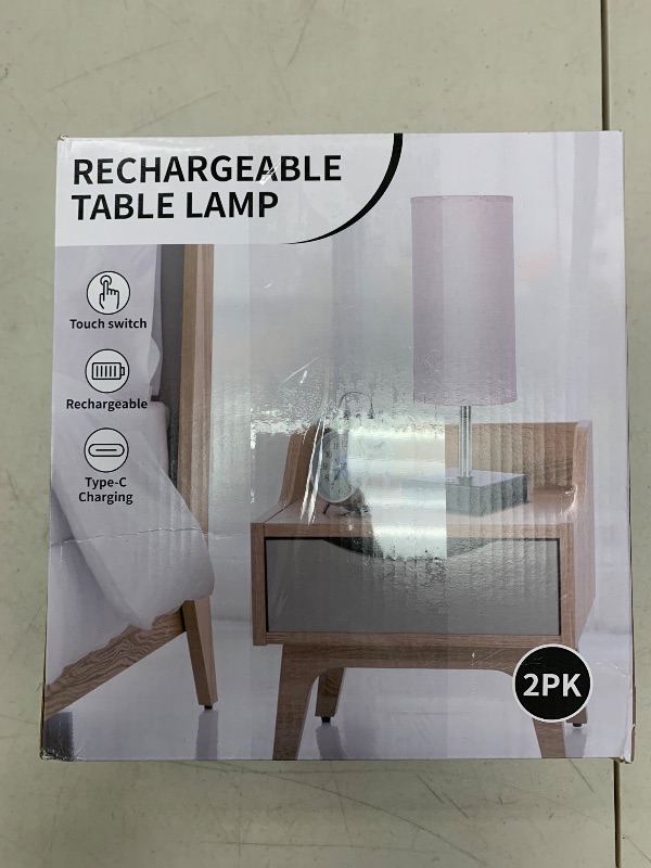 Photo 1 of PLMMY Cordless Table Lamp, Battery Operated Lamp Touch Dimmable,Rechargeable Lamp for NightStand, Battery Powered Wireless Table Lamp for Decor, Living Room, Dorm-2Pack