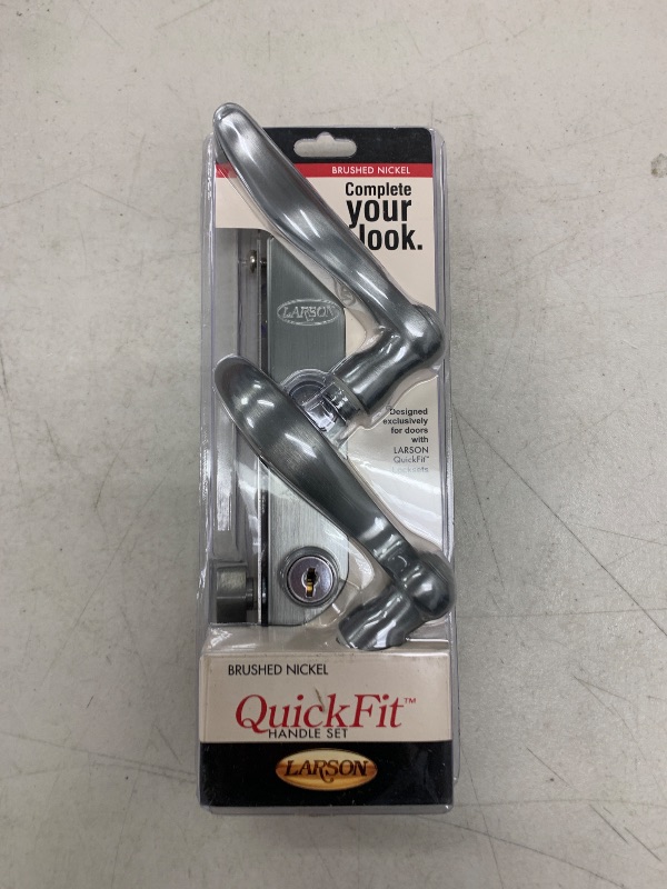 Photo 1 of 20297817 QuickFit Storm Door Handleset, Brushed Nickel - Quantity 3