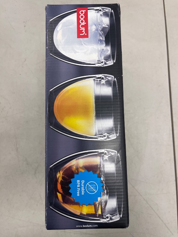Photo 1 of Bodum 8oz Pavina Outdoor Double-Wall Plastic Tumbler, BPA-Free, Set of 6, Clear