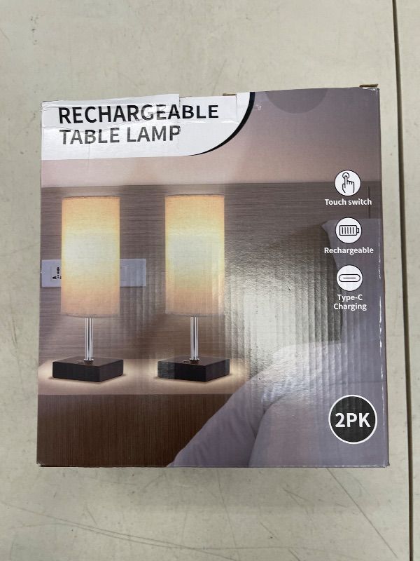 Photo 1 of PLMMY Cordless Table Lamp, Battery Operated Lamp Touch Dimmable,Rechargeable Lamp for NightStand, Battery Powered Wireless Table Lamp for Decor, Living Room, Dorm-2Pack