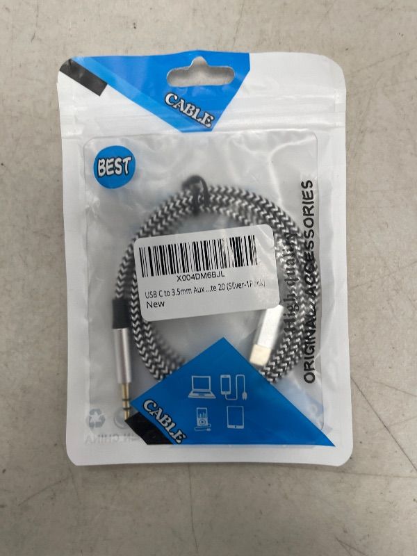 Photo 1 of USB C to 3.5mm Aux Cable, Apple MFi Certified Car Stereo Audio Cord for iPhone 16/15, iPad Pro, MacBook Air/Pro
