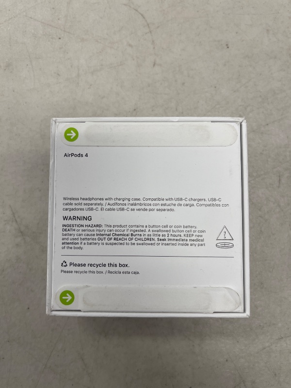 Photo 1 of Apple AirPods 4 Wireless Earbuds, Bluetooth Headphones, Personalized Spatial Audio, Sweat and Water Resistant, USB-C Charging Case, H2 Chip, Up to 30 Hours of Battery Life, Effortless Setup for iPhone