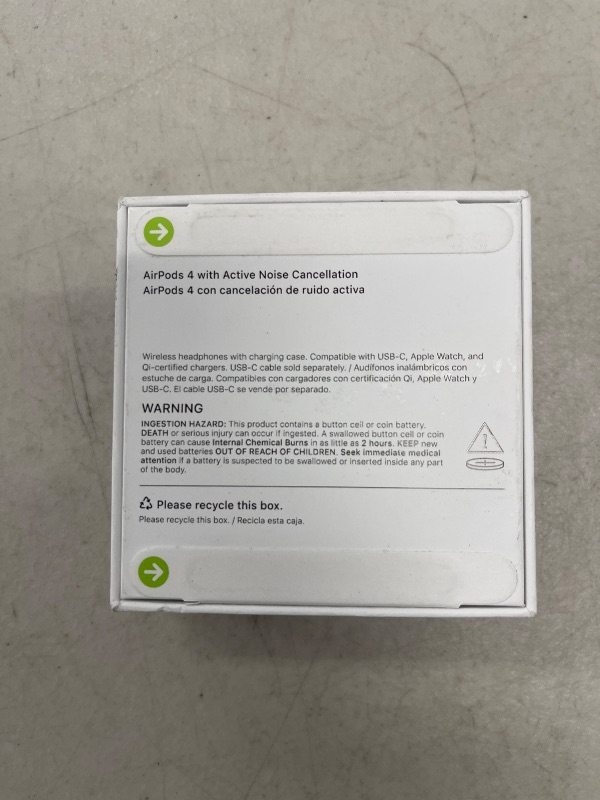 Photo 1 of Apple AirPods 4 Wireless Earbuds, Bluetooth Headphones, with Active Noise Cancellation, Adaptive Audio, Transparency Mode, Personalized Spatial Audio, USB-C Charging Case, Wireless Charging, H2 Chip