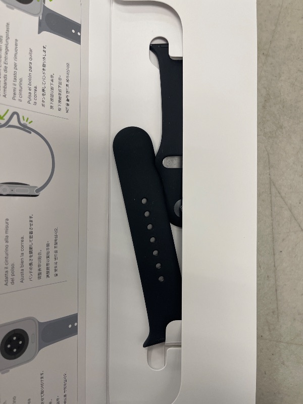 Photo 1 of Apple Watch Series 10 [GPS 42mm case] Smartwatch with Jet Black Aluminium Case with Black Sport Band - S/M. Fitness Tracker, ECG App, Always-On Retina Display, Water Resistant