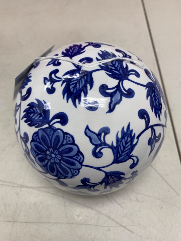 Photo 1 of Mikasa Blue and White Sunflower Ceramic Decorative Sphere