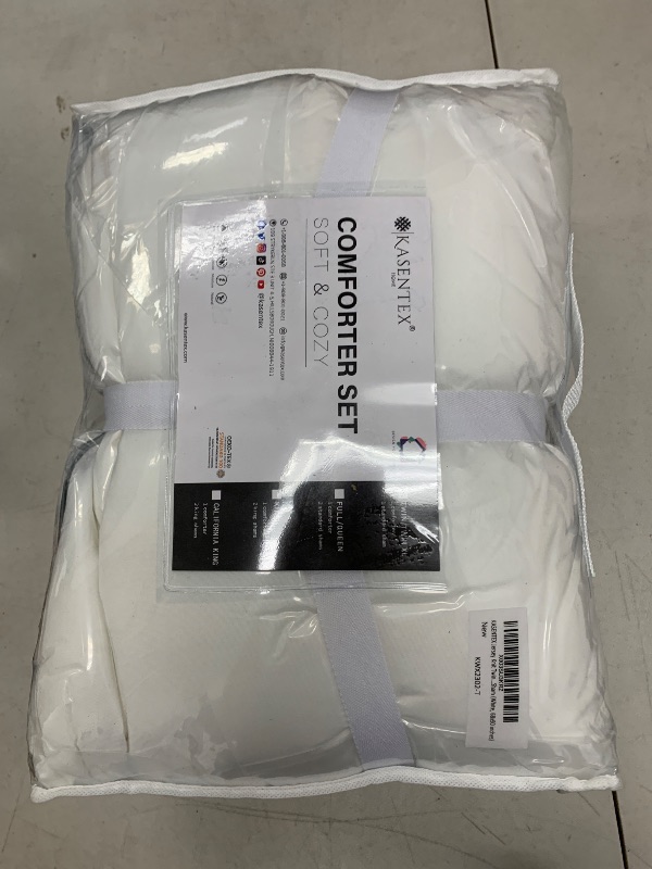 Photo 1 of KASENTEX Super-Duper Ultra Soft Jersey Knit Twin Comforter Set - Buttery Smooth White Comforter – 2 Piece Solid Breathable Bedding - All Season Twin Comforter with 1 Pillow Case Sham