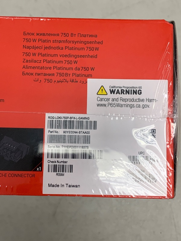 Photo 1 of ASUS ROG Loki SFX-L 750W Platinum (Fully Modular Power Supply, 80+ Platinum, Lambda A Certified, 120mm PWM ARGB Fan, Aura Sync, ATX 3.0 Compatible, PCIe 5.0 Ready, 10 Year Warranty)