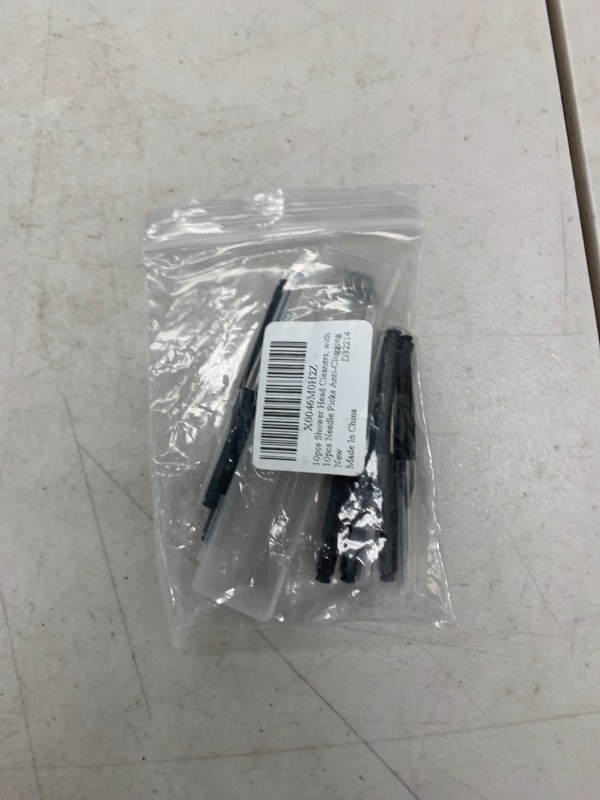 Photo 1 of 10pcs Shower Head Cleaners, with 10pcs Needle Picks Anti-Clogging Shower Head Cleaning Brush Tiny Crevice Cleaner Tool for Small Holes Gaps Nozzle Window Slot Household Bathroom (Black)