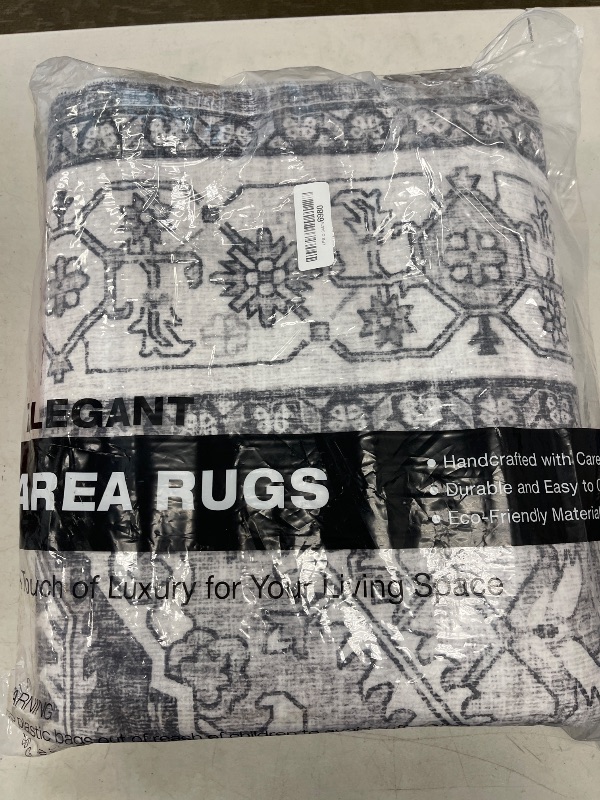 Photo 1 of WITSHOCK Living Room Area Rugs 6x9: Washable Rug Boho Soft Non-Slip Low Pile Stain Resistant Foldable Carpet for Bedroom Playroom Dining Room Office Kitchen Farmhouse Home Decor Rug-Gray