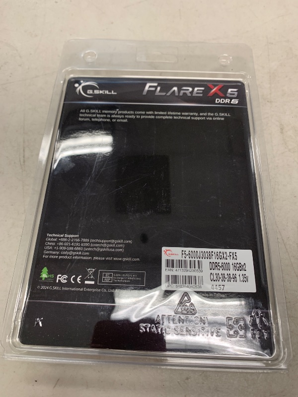 Photo 1 of G.SKILL Flare X5 Series DDR5 RAM (AMD Expo) 32GB (2x16GB) 6000MT/s CL30-38-38-96 1.35V Desktop Computer Memory U-DIMM - Matte Black (F5-6000J3038F16GX2-FX5)