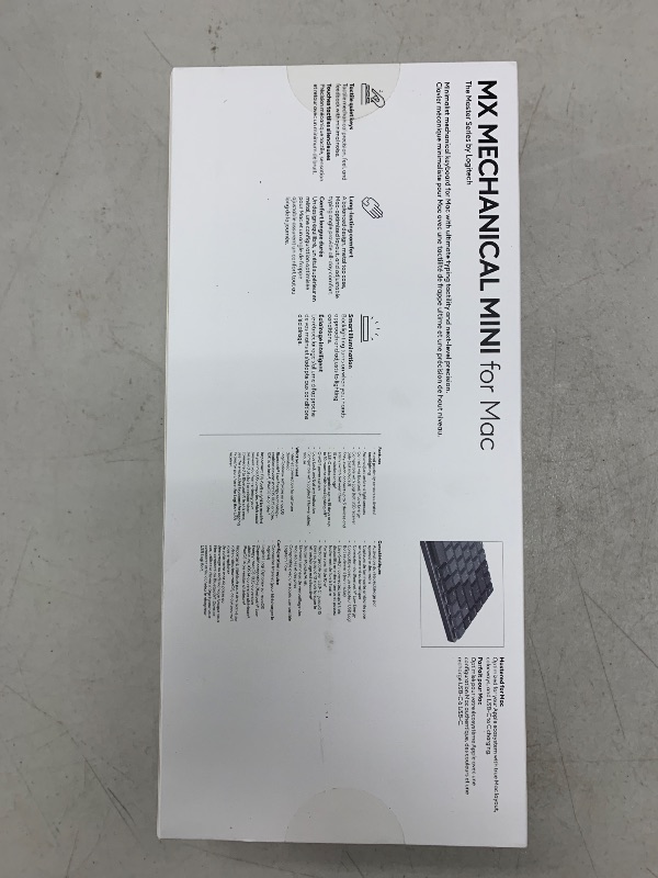 Photo 1 of Logitech MX Mechanical Mini for Mac Wireless Illuminated Keyboard, Low-Profile Performance Switches, Tactile Quiet Keys, Backlit, Bluetooth, USB-C, Apple, iPad - Space Grey