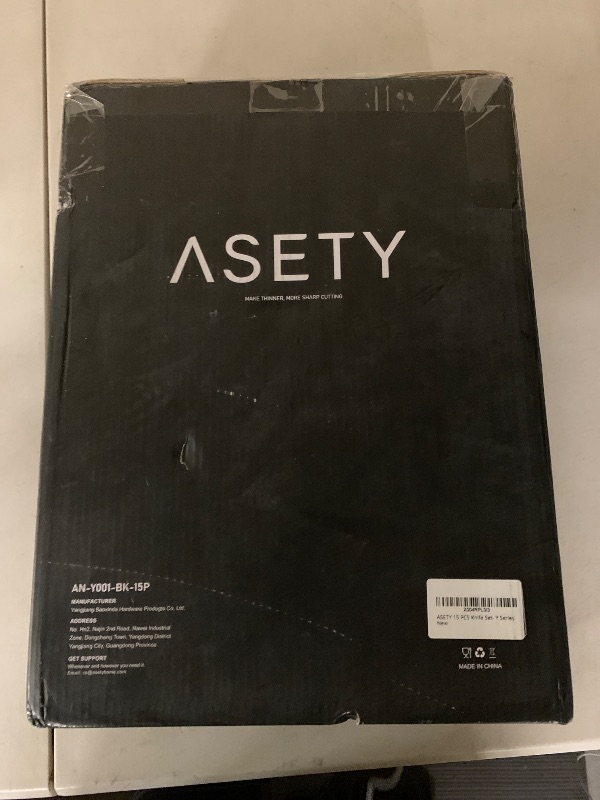 Photo 1 of Kitchen Knife Sets with Block -15 PCS Knife Set with Bulti-in Sharpener, Dishwasher Safe, Stainless Steel Kitchen Knife with Ergonomic Handles, Sharp knives for Men and Women,Black