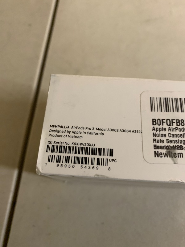 Photo 1 of Apple AirPods Pro 3 Wireless Earbuds, Active Noise Cancellation, Live Translation, Heart Rate Sensing, Hearing Aid Feature, Bluetooth Headphones, Spatial Audio, High-Fidelity Sound, USB-C Charging