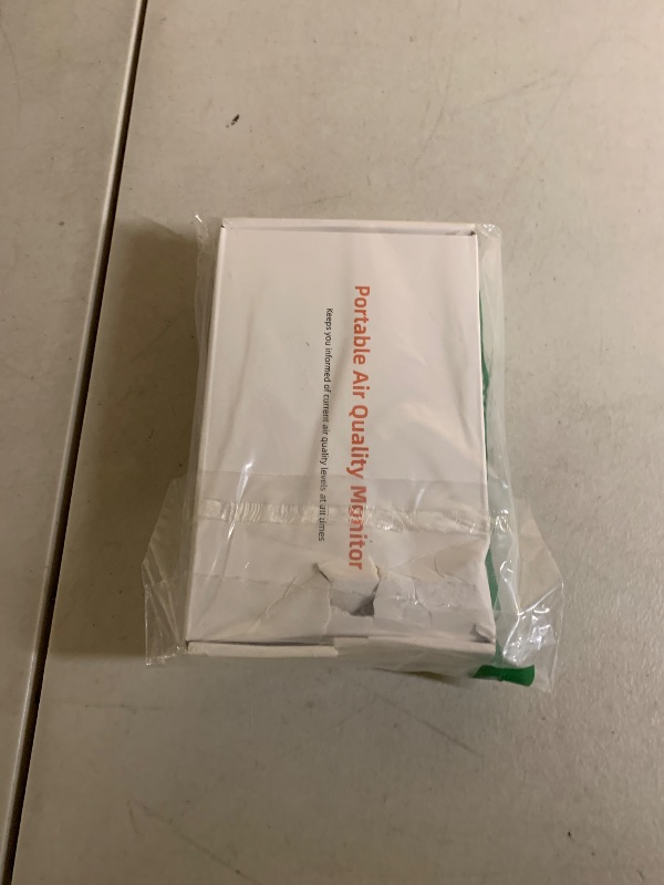 Photo 1 of 11-in-1 Air Quality Monitor - Portable Indoor Air Quality Detector with Stand, Real-Time Test for AQI, CO2, PM2.5, PM1.0, PM10, TVOC, HCHO, Particles, Temperature & Humidity with Aler (Black-White)