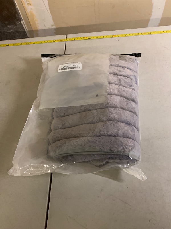 Photo 1 of 2 Pack 22x22 Pillow Cover Velvet Pillow Covers, Faux Fur Square Throw Pillow Covers for Living Room Decorations Throw Pillow Case, Throw Pillow Cover Cushion Cover for Home Sofa Bedroom Car, Grey