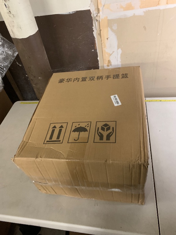 Photo 1 of 12 Pcs Shopping Baskets 20 L Plastic Store Retail Baskets with Handles 16.9 * 11.8 * 9.1 Inches for Market Grocery Supplies Thrift Convenience Storage(Green)