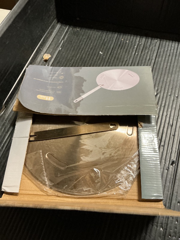 Photo 1 of 11Inch Heat Diffuser Plates for Gas Electric Stoves, Flygragon Stainless Steel Cooking Induction Adapter Plate for Glass Cooktop, Detachable Handle Induction Cooktop Converter Plate