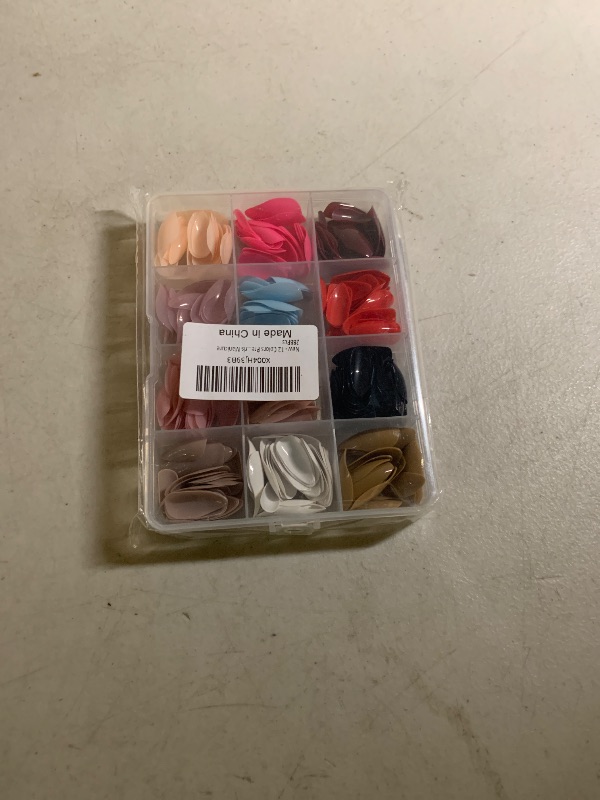 Photo 1 of 12 Colors Press on Nails Solid Color Fake Nails Medium Almond False Nails Pure Color Glue on Nails Reusable Artificial Acrylic Nail Full Cover Glossy Stick on Nails for Women Girls Manicure 288Pcs