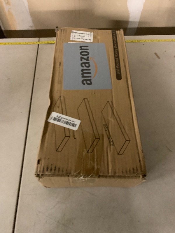 Photo 1 of BAYKA Floating Shelves for Wall, Wall Mounted Rustic Wood Shelves for Bathroom, Bedroom, Living Room, Kitchen, Hanging Shelf for Books/Storage/Room Decor with 22lbs Capacity (Black, Set of 3, 15.7in)