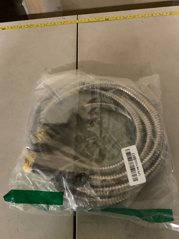 Photo 1 of 10ft Metal Garden Hose, Water Lead-in Hose Extension, Stainless Steel Hose Extension Adapter for Hose Reel/RV, Drinking RV Water Hose, Reel Extender for Yard, Female to Male, Durable