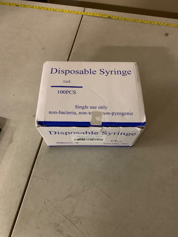 Photo 1 of 1ml/cc Syringes with Needle - 27Ga 1/2Inch Needle,Luer Lock Syringe for Scientific Iaboratories,Disposable Individually Wrapped (100Pack)