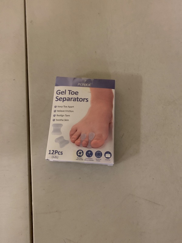 Photo 1 of 12 Pack Gel Toe Separators Silicone Toe Spacers for Women Men Bunion Corrector Toe Pain Relief, Toe Alignment, Soft Toe Spacer for Crooked Toes, Overlapping Toes, Hammertoe Correction (Large)