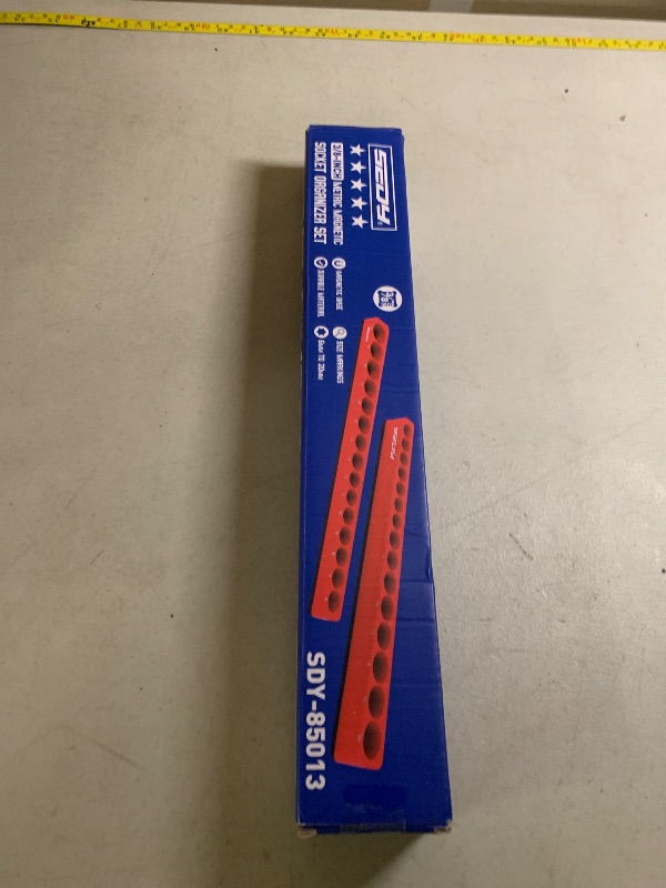 Photo 1 of 2-Piece 3/8"-Drive Metric Magnetic Socket Organizer Set (Holds 30 Sockets) - Detachable Tool Tray with 5mm Magnetic Base, Screw-Fixed Design & Heavy-Duty Modular Storage for Garage/Home Workshop