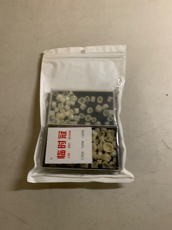 Photo 1 of 120 Pcs False Teeth Crown Repair Kit Dental Anterior and Posterior Veneers Fake Tooth Cap Crown with Thermal Beads for Fixing or DIY