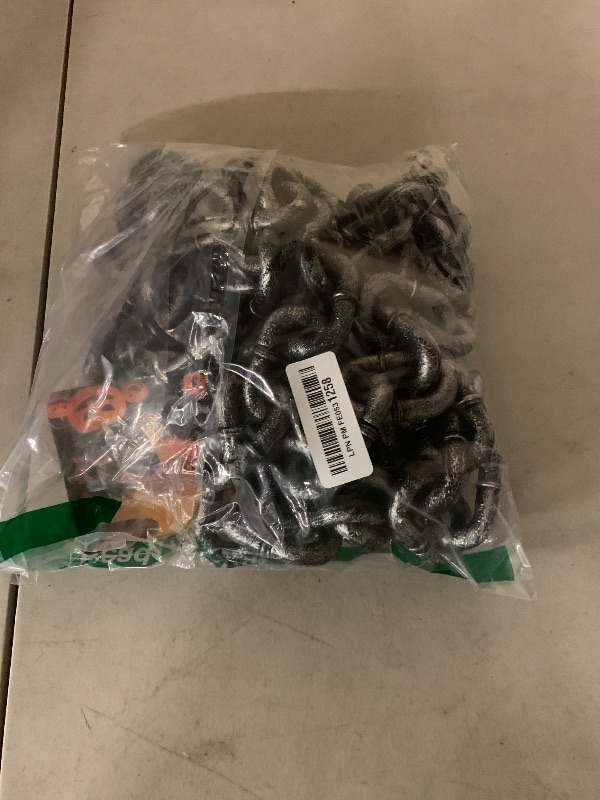 Photo 1 of 2 Pcs 6 Ft Halloween Plastic Chain?Props Decoration Prison Chain for Halloween Party Decoration Creepy Cosplay Accessory Haunted House Decor