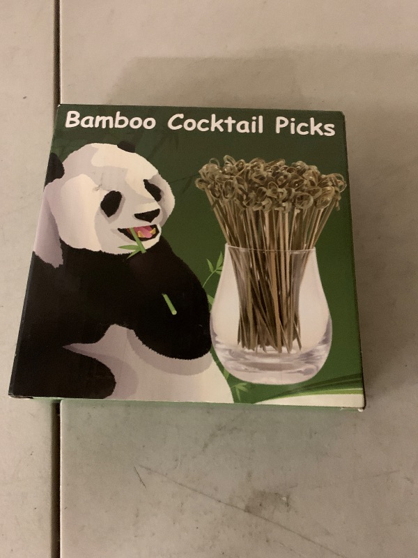 Photo 1 of 200 PCS Cocktail Picks, 4.7 Inch Toothpicks for Appetizers, Natural Bamboo Knot Skewers, Mini Food Sticks, Fancy Tooth Picks for Drinks,Fruit,Charcuterie,Cocktail Garnish Accessories, Party Supplies
