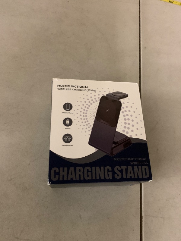 Photo 1 of 4 in 1 Wireless Charging Station for Apple Devices Magsafe Wireless Charger Stand for iPhone Series, Fast Charging Station for Apple Watch and AirPods, 30W PD Adapter Included