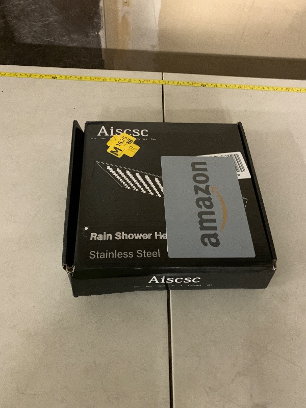 Photo 1 of Aiscsc Rain Shower Head - 10 Inch High Pressure Shower Heads 304 Stainless Steel Ultra Thin Square Showerhead Pressure Boosting Design, Ceiling or Wall Mount