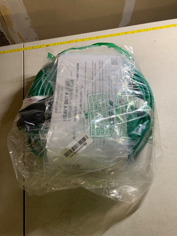 Photo 1 of 200ft Outdoor/Indoor Extension Cord 16/3 Gauge Heavy Duty 3 Prong SJTW, Waterproof, Flexible Cold-Resistant Long Power Cord,6A 125V 750W, Green by LifeSupplyUSA
