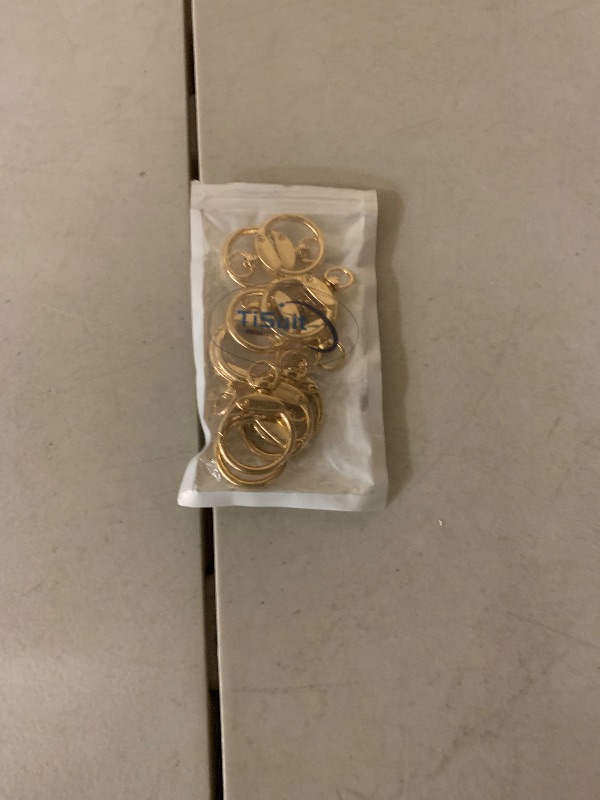 Photo 1 of 12pcs Round Spring Snap Hooks Swivel Ring Carabiner Clips Eyelet O Rings Buckle for Bags Belts Keychain Purses DIY Accessory (Gold)