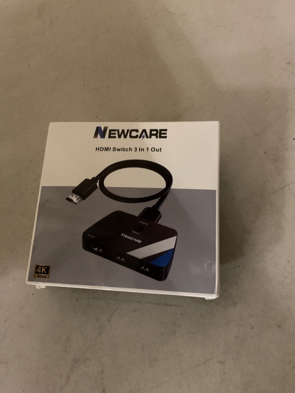 Photo 1 of [Upgrade] HDMI Switch 3 in 1 Out, 4K@60Hz HDMI 2.0 Switch Splitter with 2.6FT Long HDMI Cable, 3-Port HDMI Switcher Selector, Supports 4K 30Hz 3D 1080P HDCP2.2 for PS5 Xbox DVD Player Fire Stick PC