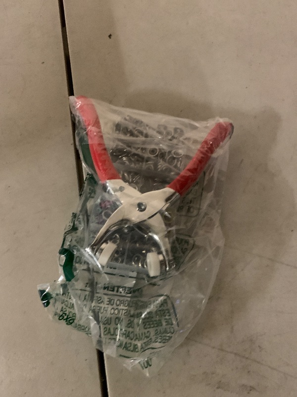 Photo 1 of 100 Sets Metal Snaps Buttons with Fastener Pliers Press Tool Kit, Prong Ring Snap Button Fasteners for DIY Crafts Clothes Hats and Sewing, Easy Installation for Fabric (9.5mm / 400 PCS)