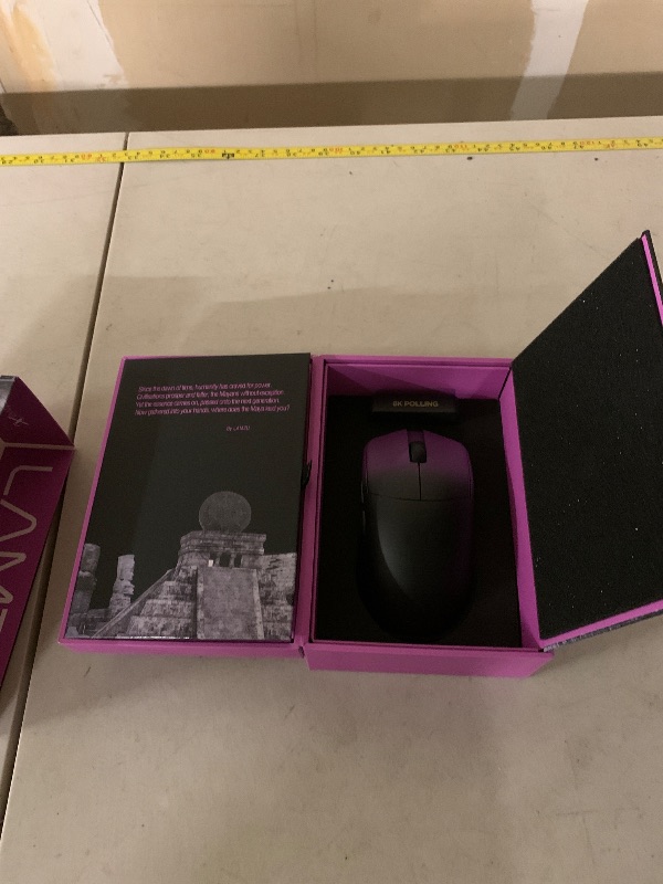 Photo 1 of Lamzu Maya X Wireless Gaming Mouse, Ultra Lightweight 47g, Optical Switch, Maximum 30000 DPI, Symmetrical, MCU Nordic 52840, Dust-Proof Encoder, PAW3950 Sensor(Larger Maya) (Purple)