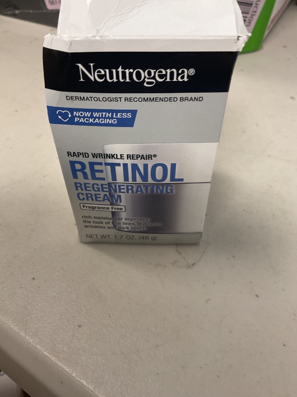 Photo 1 of Neutrogena Rapid Wrinkle Repair Retinol Face Moisturizer, Fragrance Free, Daily Anti-Aging Face Cream with Retinol & Hyaluronic Acid to Fight Fine Lines, Wrinkles, & Dark Spots, 1.7 oz