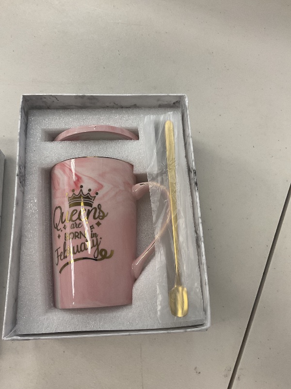 Photo 1 of Queens Are Born In February Mug - 14 Ounce Birthday Gift for Women